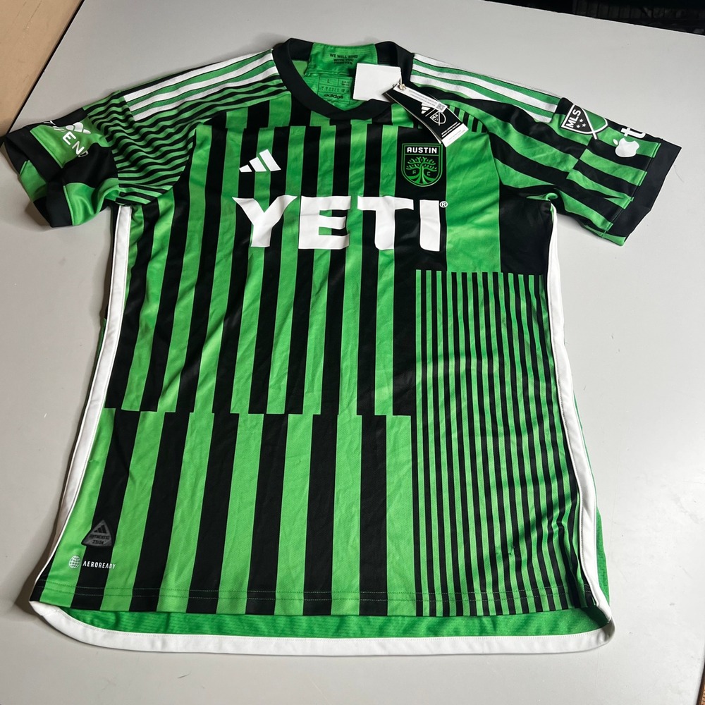 Adidas Austin FC 2023 2024 Authentic Home Jersey HI1836 Mens Large Green Black